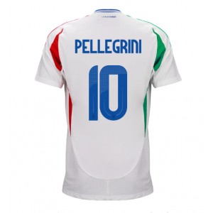 Fotbalové Dres Itálie Lorenzo Pellegrini #10 Venkovní Oblečení ME 2024 Krátký Rukáv